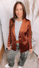 Load image into Gallery viewer, Maddie&#39;s Chocolate Brown Blazer - Backwards Boutique 