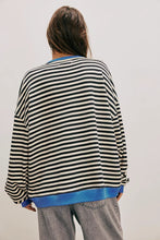 Load image into Gallery viewer, We The Free People Classic Striped Oversized Crew - Backwards Boutique