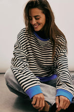 Load image into Gallery viewer, We The Free People Classic Striped Oversized Crew - Backwards Boutique