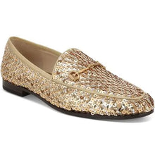 Load image into Gallery viewer, Sam Edelman Loraine Gold Loafers - Backwards Boutique