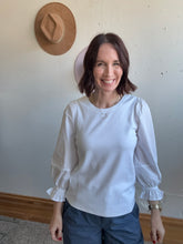Load image into Gallery viewer, Liverpool 3 Quarter Sleeve Top - Backwards Boutique