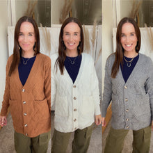 Load image into Gallery viewer, Norma's Crisp Pumpkin Cardigan's - Backwards Boutique