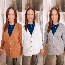 Load image into Gallery viewer, Norma's Crisp Pumpkin Cardigan's - Backwards Boutique