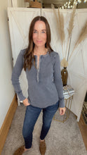 Load image into Gallery viewer, Brooke&#39;s Button Top - Backwards Boutique 