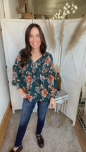 Load image into Gallery viewer, Hayden&#39;s Floral Blouse - Backwards Boutique 