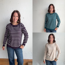 Load image into Gallery viewer, Olivia's Striped Long Sleeve - Backwards Boutique