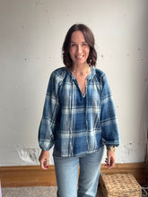Load image into Gallery viewer, Miller Plaid Blouse - Backwards Boutique