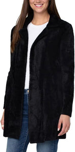 Liverpool Los Angeles Black Sweater Coat - Backwards Boutique 