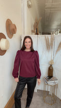 Load image into Gallery viewer, Arial&#39;s Burgundy Blouse - Backwards Boutique 