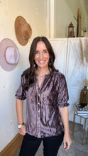 Load image into Gallery viewer, Rosie’s Velvet Blouse - Backwards Boutique 