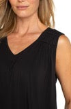 Load image into Gallery viewer, Liverpool \Sleeveless Shirred Detail Knot Top - Backwards Boutique
