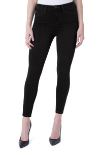 Abby High Rise Liverpool Ankle Skinny Black Jeans - Backwards Boutique 