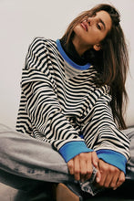 Load image into Gallery viewer, We The Free People Classic Striped Oversized Crew