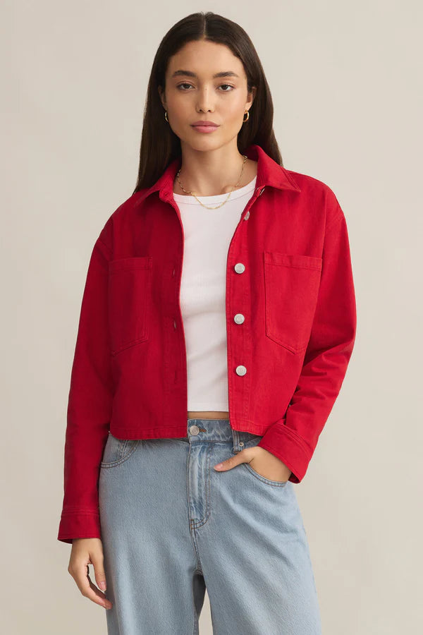 Z Supply All Day Cropped Denim Jacket