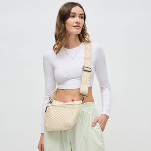 Woven Neoprene Crossbody Belt Bag - Backwards Boutique 
