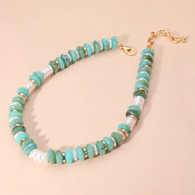 Load image into Gallery viewer, Mary’s Marbled Round Beaded Necklace - Backwards Boutique 