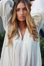 Load image into Gallery viewer, Agapantha Sari Double Triangle Necklace - Backwards Boutique 