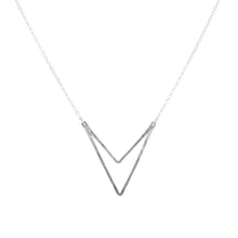 Load image into Gallery viewer, Agapantha Sari Double Triangle Necklace - Backwards Boutique 
