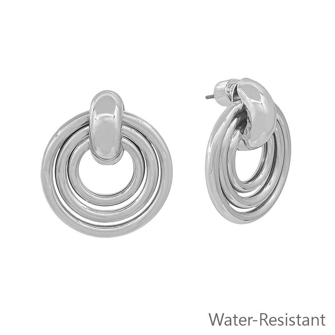 Annie's Triple Round Silver Post Earring