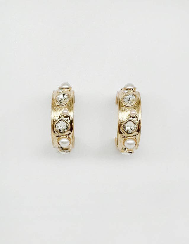 Christy’s Hammered Gold Earrings - Backwards Boutique 