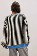 Load image into Gallery viewer, We The Free People Classic Striped Oversized Crew