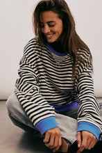 Load image into Gallery viewer, We The Free People Classic Striped Oversized Crew