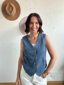 Katlyn’s Denim V-Neck Vest