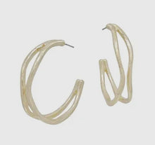 Load image into Gallery viewer, Darcy’s Hoop Earrings - Backwards Boutique 