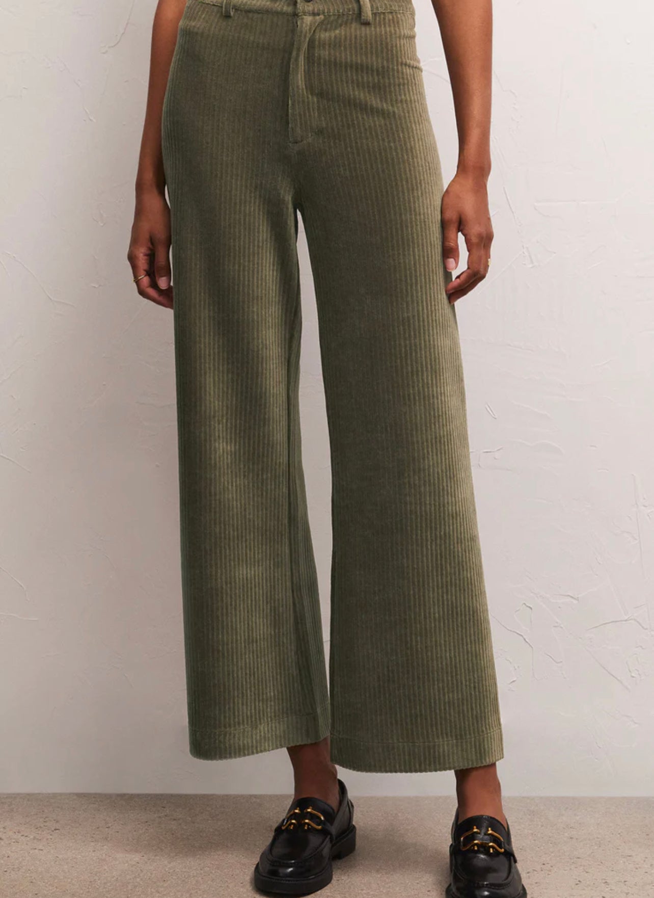 ★ POSZER★ Corduroy banding pants olive 244CDBPT033F Z Supply Prospect Knit Cord Pants | Backwards Boutique