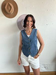 Katlyn’s Denim V-Neck Vest