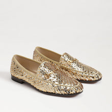 Load image into Gallery viewer, Sam Edelman Gold Loafers - Backwards Boutique 