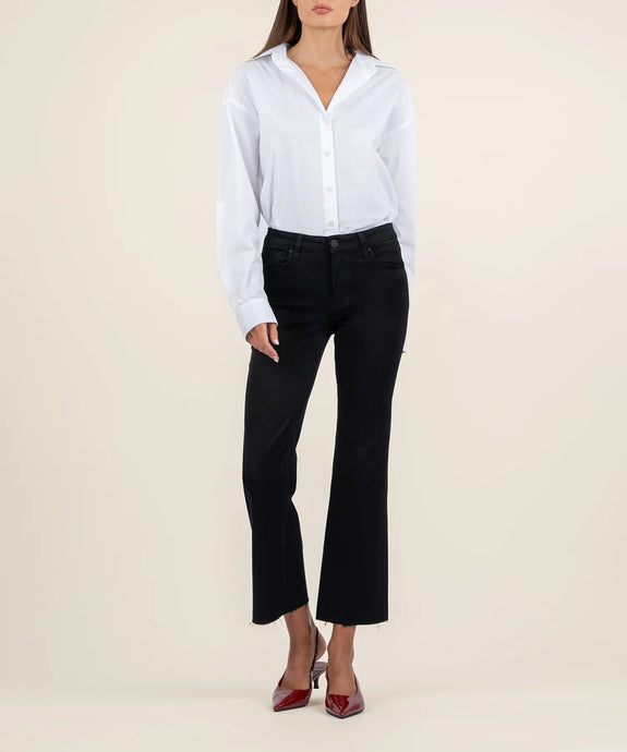 KUT From The Kloth Kelsey Mid Rise Fab Ab Flare Ankle Jeans