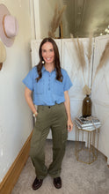 Load image into Gallery viewer, Emma&#39;s Denim Button Down - Backwards Boutique 