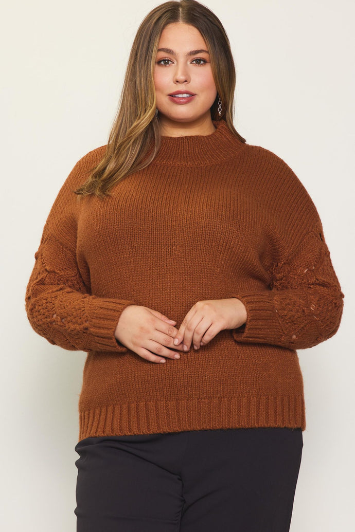 Charity's Fall Plus Sweater - Backwards Boutique 
