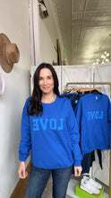 Load image into Gallery viewer, Love Varsity Sweatshirt - Backwards Boutique 