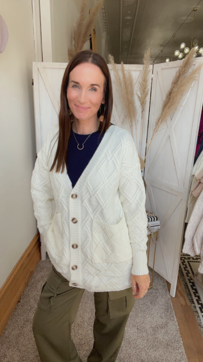 Norma's Crisp Pumpkin Cardigan's - Backwards Boutique 