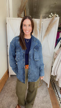 Load image into Gallery viewer, Free People Izzie Cargo Denim Jacket - Backwards Boutique 
