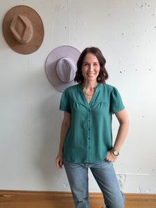Valorie's Ruffle Button Down - Backwards Boutique 