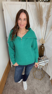Amy's Zip Up Sweater - Backwards Boutique 