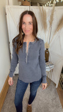 Load image into Gallery viewer, Brooke&#39;s Button Top - Backwards Boutique 