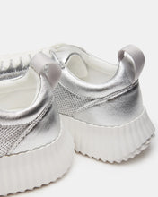 Load image into Gallery viewer, Steve Madden Shock Silver Sneakers - Backwards Boutique 