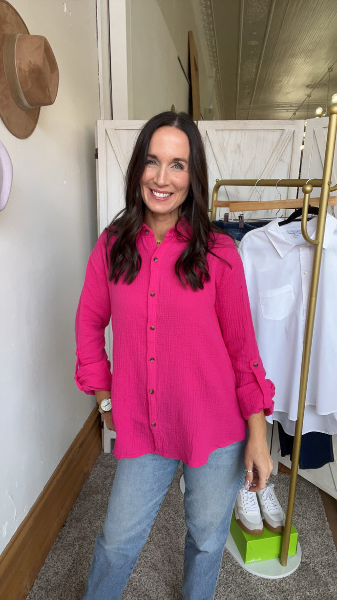 Tammy's Bright Button Down - Backwards Boutique 