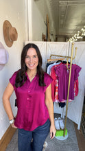 Load image into Gallery viewer, Liverpool Fuchsia Kiss Dolman Blouse - Backwards Boutique 