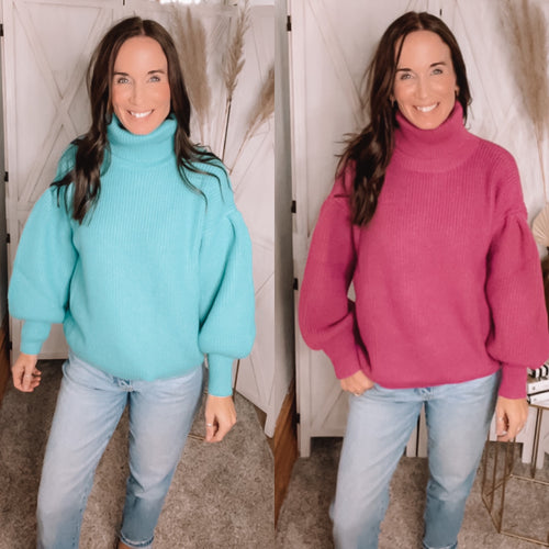 Diane’s Turtle Neck Sweater - Backwards Boutique 