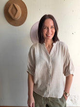 Load image into Gallery viewer, Samantha's Striped Linen Blouse