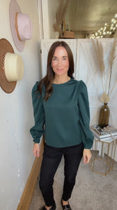 Sarah's Emerald Blouse - Backwards Boutique 