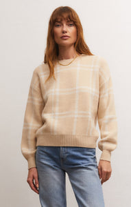 Z Supply Jolene Plaid Sweater - Backwards Boutique 