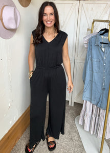 Z Supply Lunch Date Pucker Jumpsuit - Backwards Boutique 
