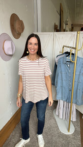 Mary's Striped Tee - Backwards Boutique 
