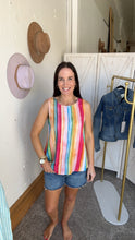 Load image into Gallery viewer, Rachel’s Striped Tank - Backwards Boutique 